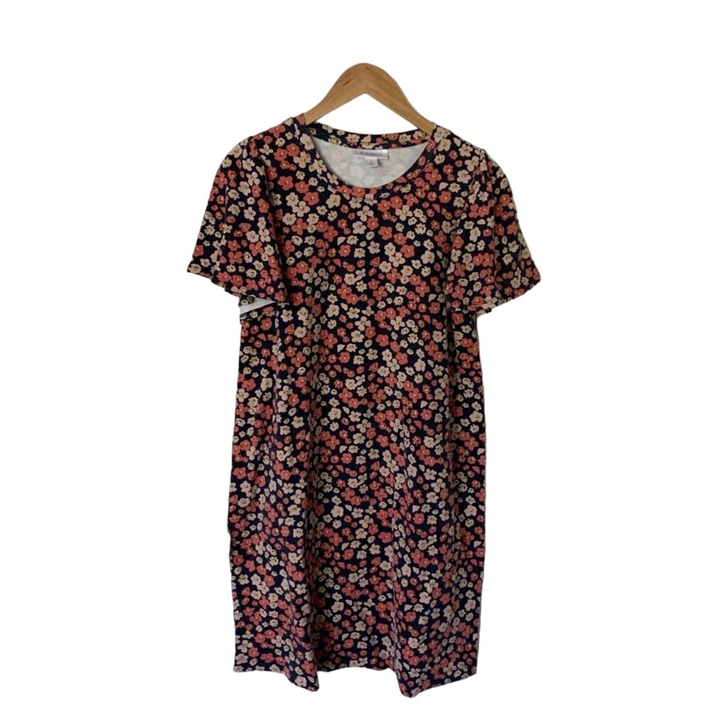 Motherhood Maternity Black and Pink Floral Mini Dress